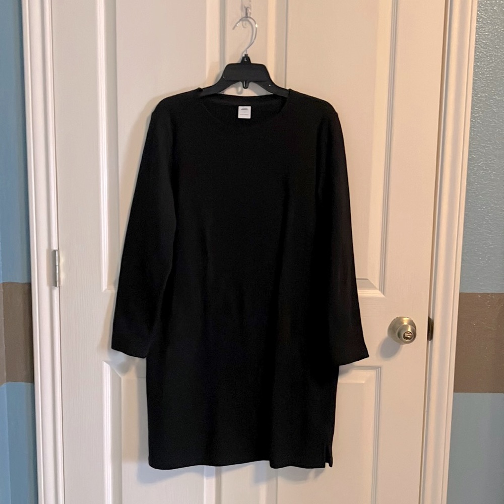 Black knee length dress, size L, NWOT
